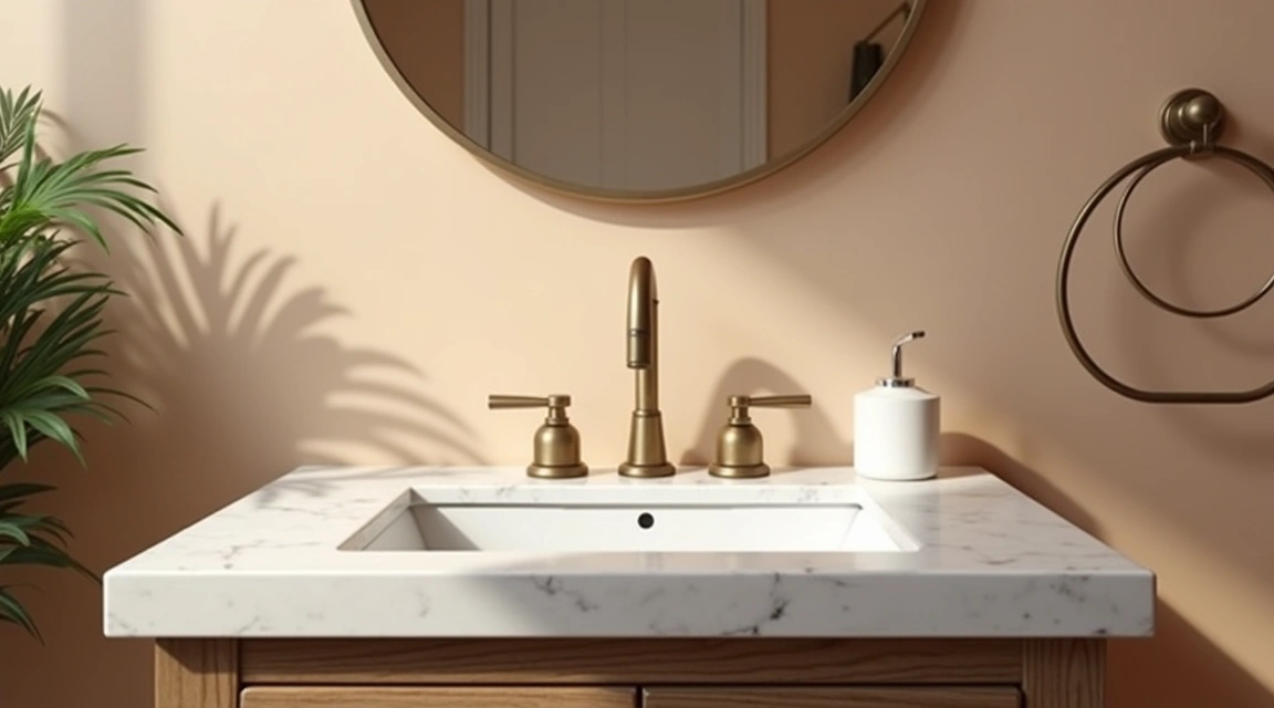 Antique brass bathroom fixtures